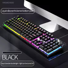 USB Wired Luminous Gaming Keyboard – Ideal for Home & Office Use